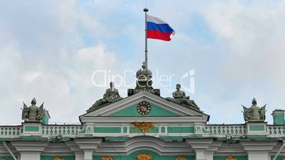 Flag on the roof of the Winter Palace