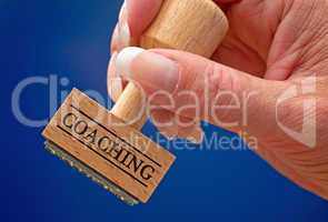 Coaching - Stempel mit Hand