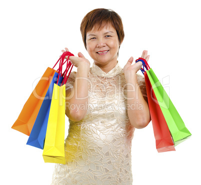 Happy mature shopper