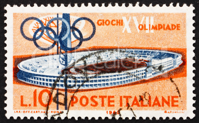 Postage stamp Italy 1960 Olympic Stadium, Rome