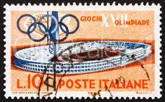 Postage stamp Italy 1960 Olympic Stadium, Rome