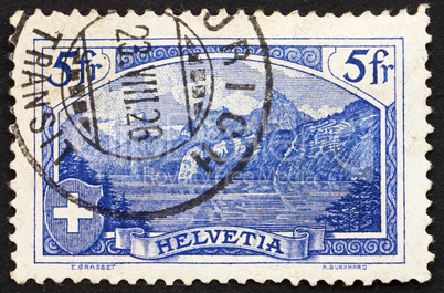 Postage stamp Switzerland 1914 The Rutli Mountain