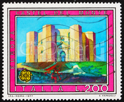 Postage stamp Italy 1977 shows Castel del Monte, Andria, Italy