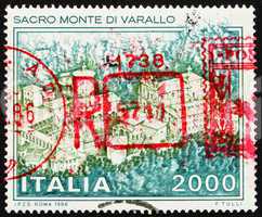 Postage stamp Italy 1986 shows Sacred Mountain of Varallo Monast