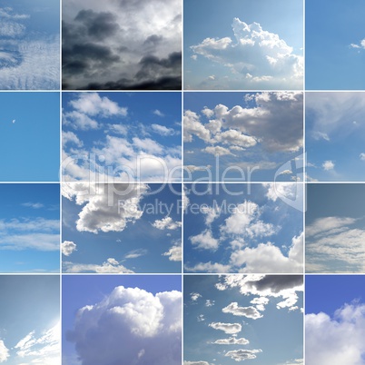 Blue sky collage