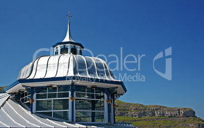 Domed roof on the end of Llandudno pier, Wales