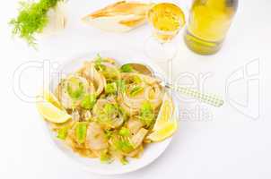 Roasted fennel discs with limes