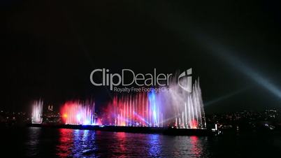 water, light and laser show