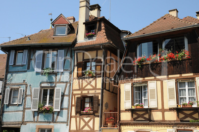 France, Alsace, renaissance house in Colmar