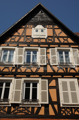 France, Alsace, renaissance house in Colmar