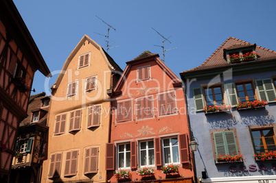 France, Alsace, renaissance house in Colmar