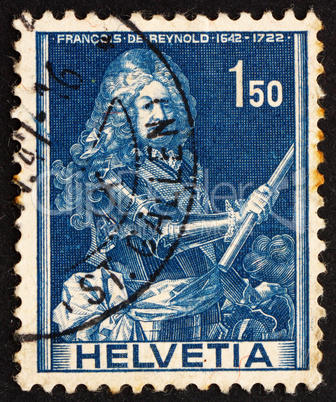 Postage stamp Switzerland 1941 Francois de Reynold, Soldier
