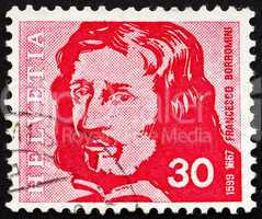 Postage stamp Switzerland 1969 Francesco Borromini, Architect