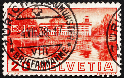 Postage stamp Switzerland 1938 View of Labor Building, Geneva