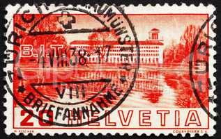 Postage stamp Switzerland 1938 View of Labor Building, Geneva
