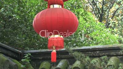 Rote chinesische Lampe