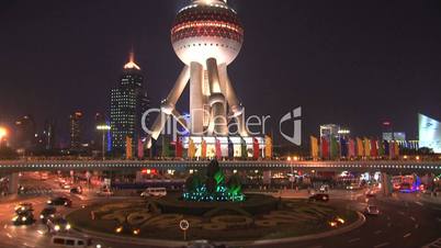 Time lapse Oriental Pearl Tower Shanghai