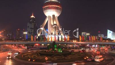 Oriental Pearl Tower Shanghai Time lapse