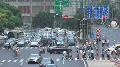 Autoverkehr  in Shanghai