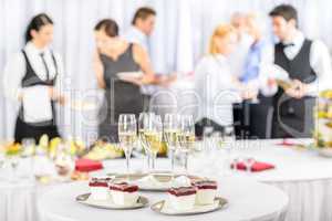 Desserts and Champagne for meeting participants