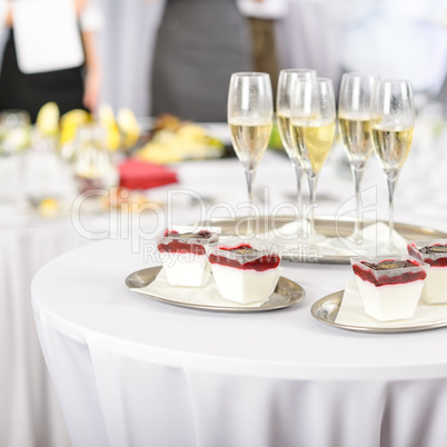 Desserts and Champagne for meeting participants