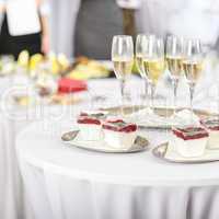 Desserts and Champagne for meeting participants