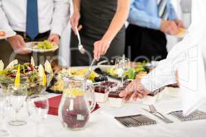 Business catering food for company celebration