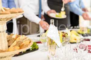 Business catering service people at meeting