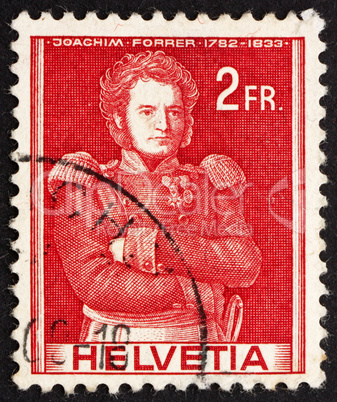 Postage stamp Switzerland 1941 Colonel Joachim Forrer of New St.