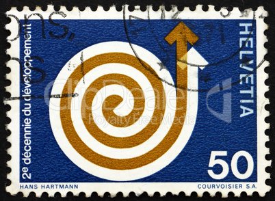 Postage stamp Switzerland 1971 Rising Spiral