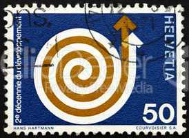 Postage stamp Switzerland 1971 Rising Spiral