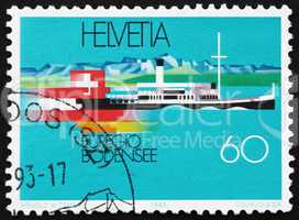 Postage stamp Switzerland 1993 Lake Constance Steamer Hohentwiel