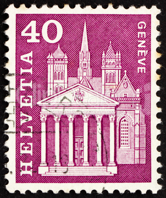 Postage stamp Switzerland 1960 St. Pierre Cathedral, Geneva
