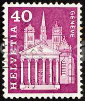 Postage stamp Switzerland 1960 St. Pierre Cathedral, Geneva