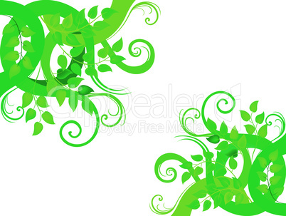 Green decorative background