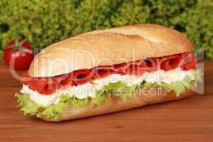 Sandwich belegt mit Lachs