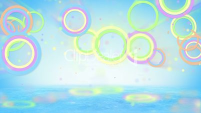 multicolored circles and particles loop