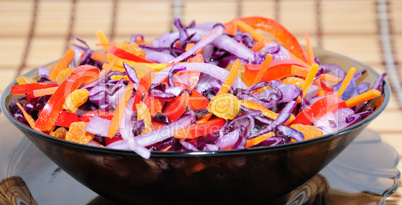 Salad of blue cabbage