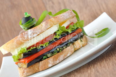 Sandwich with eggplant