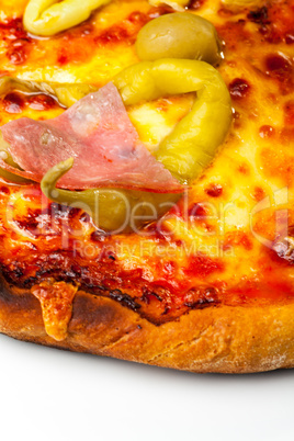 Closeup einer leckeren Pizza