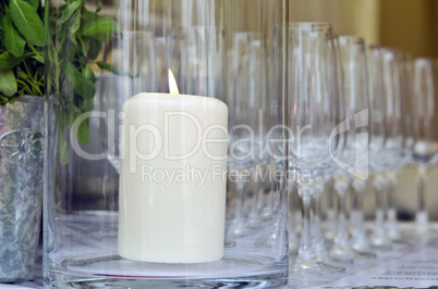 Wineglasses and candles