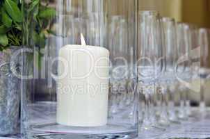 Wineglasses and candles