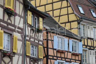 France, Alsace, renaissance house in Colmar