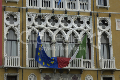 Italy, old palace near Grand Canal in Venice