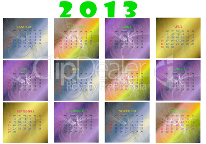 Календарь на 2013 год, новый год