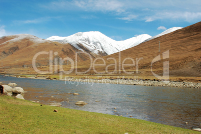 Landscape in the highland of Tibet