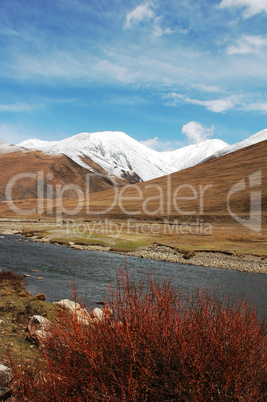 Landscape in the highland of Tibet