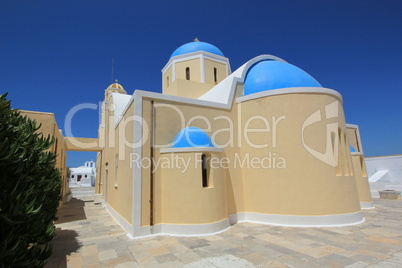 Greek church, Oia, Santorini, Greece