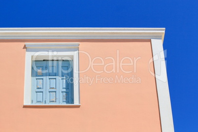 Shutters of a house, Santorini, Greece