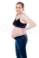 Worried pregnant woman